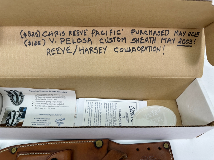 Just Added - Chris Reeve Special Forces Knife With Custom Leather Sheath Retails $450 [Photo 6]