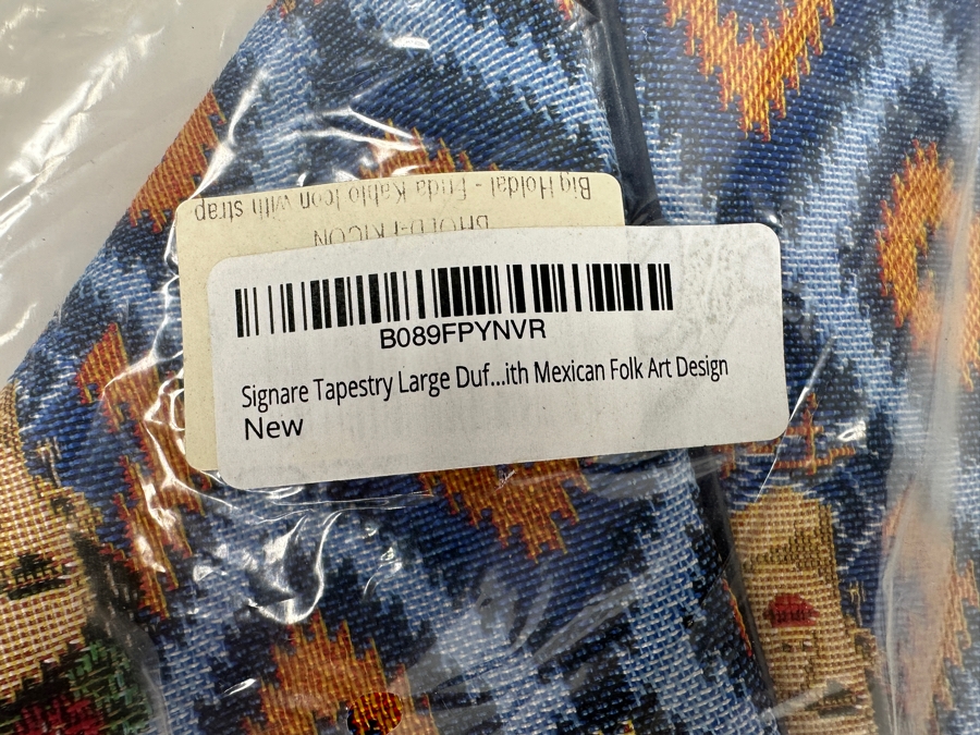 Just Added - New Frida Kahlo Mexican Folk Art Design Signare Duffle Bag And Handbag [Photo 7]