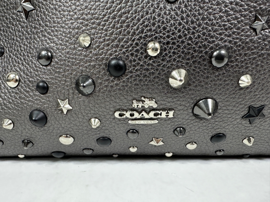 Just Added - New Coach Silver Tote Handbag 15W [Photo 3]