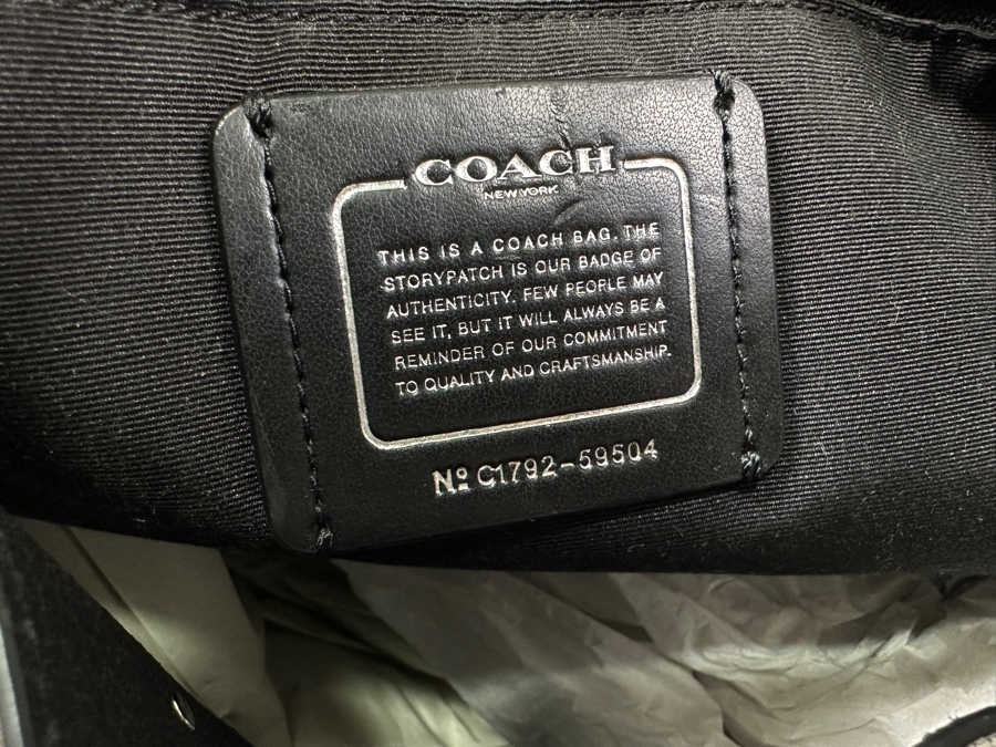 Just Added - New Coach Silver Tote Handbag 15W [Photo 7]