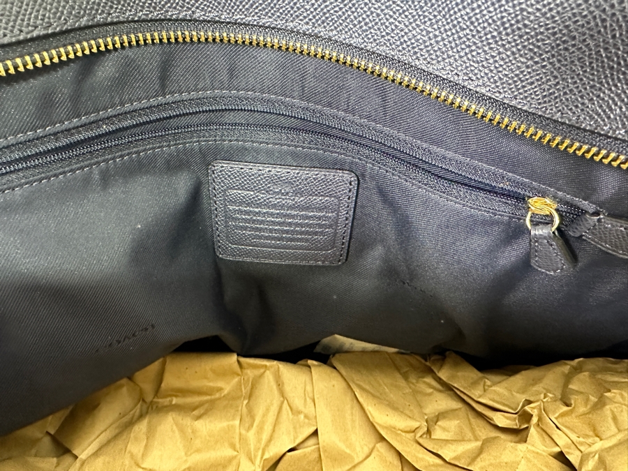 Just Added - New Coach Blue Tote Handbag 18W X 12H [Photo 6]