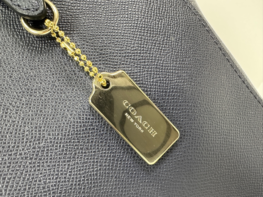 Just Added - New Coach Blue Tote Handbag 18W X 12H [Photo 4]