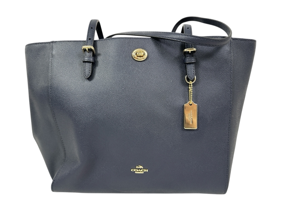 Just Added - New Coach Blue Tote Handbag 18W X 12H