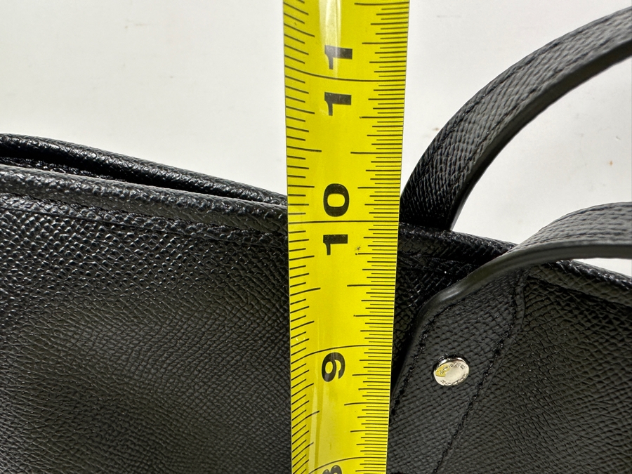 Just Added - Coach Black Tote Handbag With New Matching Coach Wallet 15W X 10H [Photo 9]