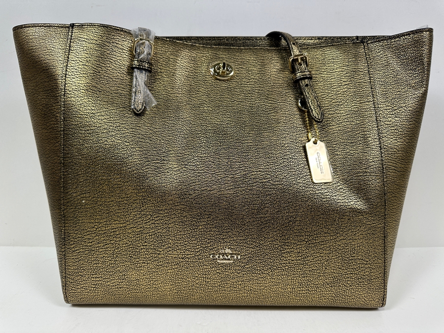 Just Added - New Coach Gold Tote Handbag [Photo 2]