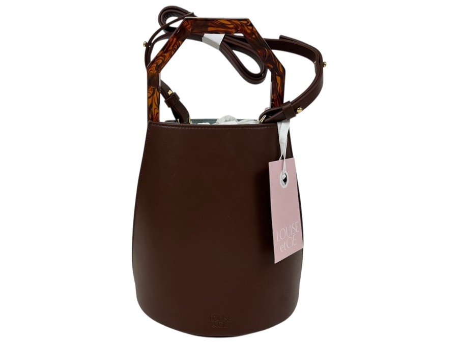 Just Added - New Louise Et Cie Group Alez Large Bucket Leather Handbag Retails $348