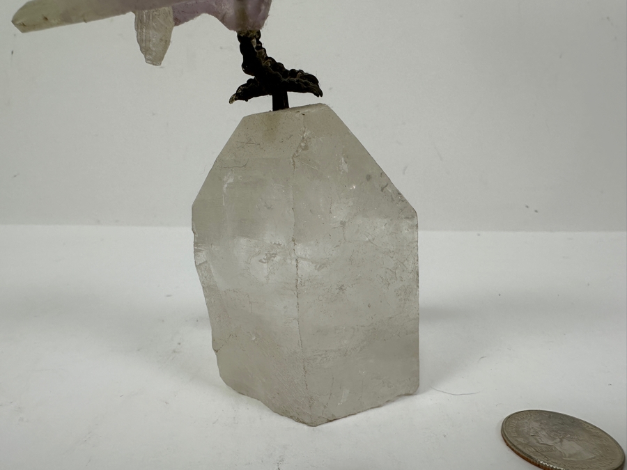 Just Added - Carved Amethyst Bird Sculpture 5.5'H [Photo 5]