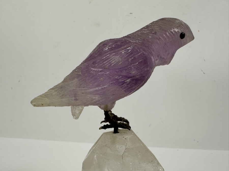 Just Added - Carved Amethyst Bird Sculpture 5.5'H [Photo 4]