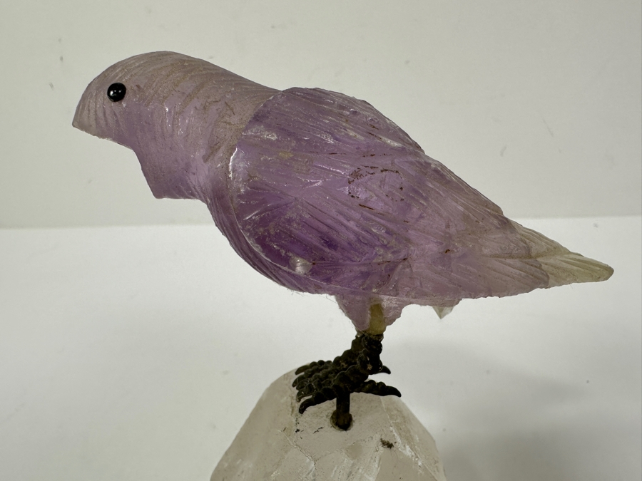 Just Added - Carved Amethyst Bird Sculpture 5.5'H [Photo 3]