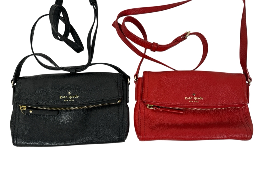 Just Added - Pair Of Black & Red Kate Spade Handbags