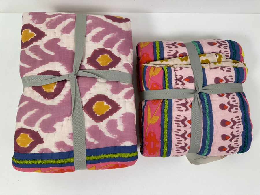 Just Added - New Anthropologie Pair Of Standard Shams And Euro Sham From The Kemali Collection [Photo 4]