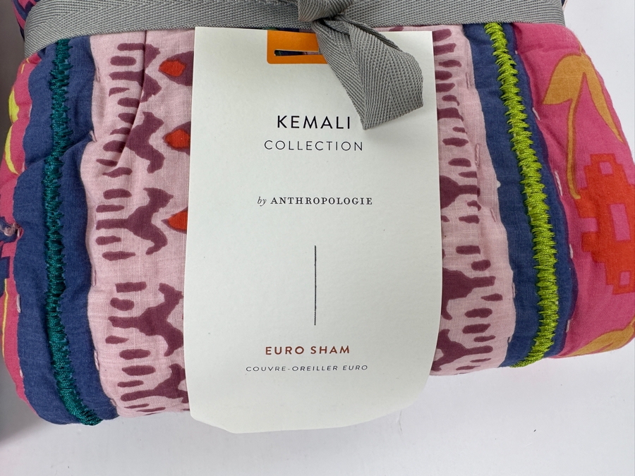 Just Added - New Anthropologie Pair Of Standard Shams And Euro Sham From The Kemali Collection [Photo 3]