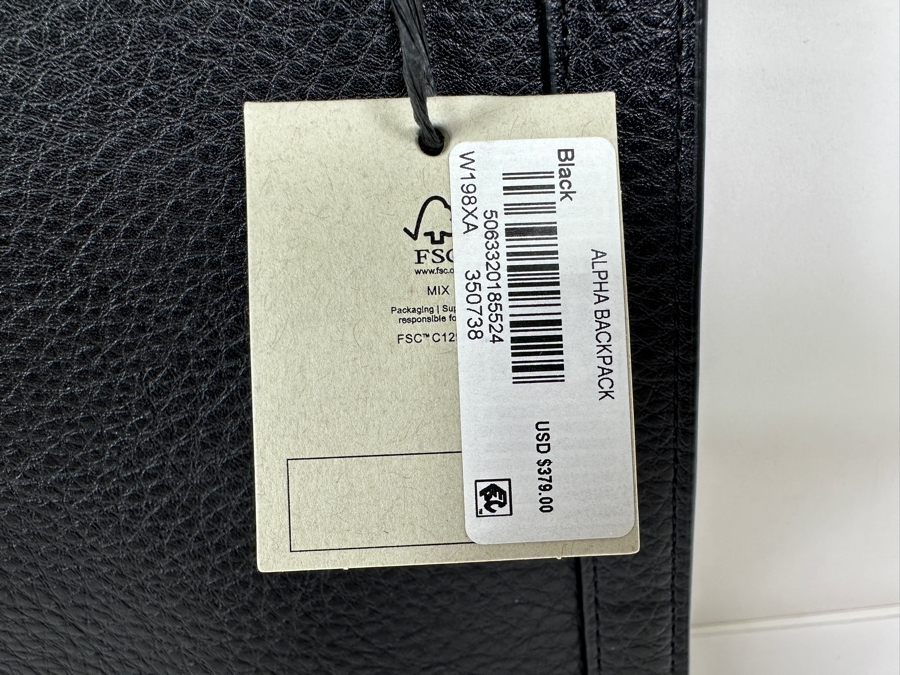 Just Added - New AllSaints Black Leather Alpha Backpack Retails $379 [Photo 4]