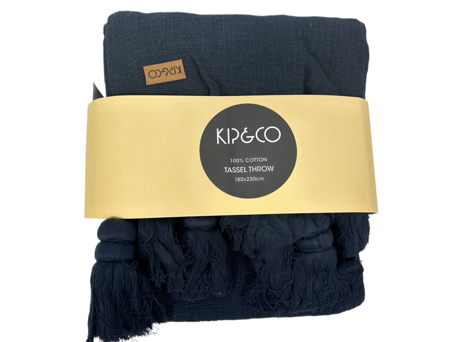 Just Added - New Kip & Co 100% Cotton Tassel Throw 180cm X 230cm