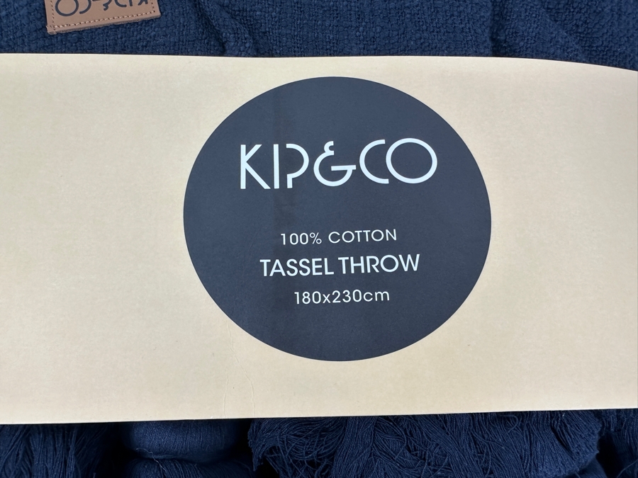 Just Added - New Kip & Co 100% Cotton Tassel Throw 180cm X 230cm [Photo 3]