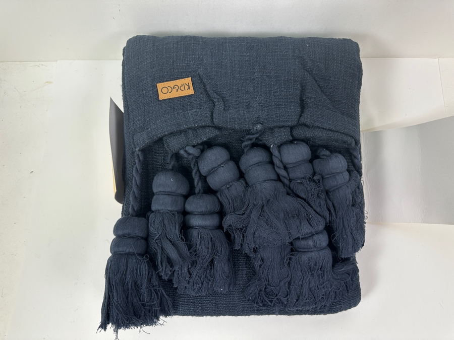 Just Added - New Kip & Co 100% Cotton Tassel Throw 180cm X 230cm [Photo 4]