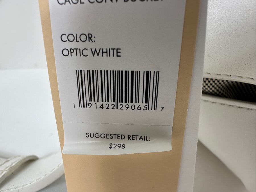 Just Added - New Rebecca Minkoff Leather Crossbody White Cage Handbag Retails $298 [Photo 6]