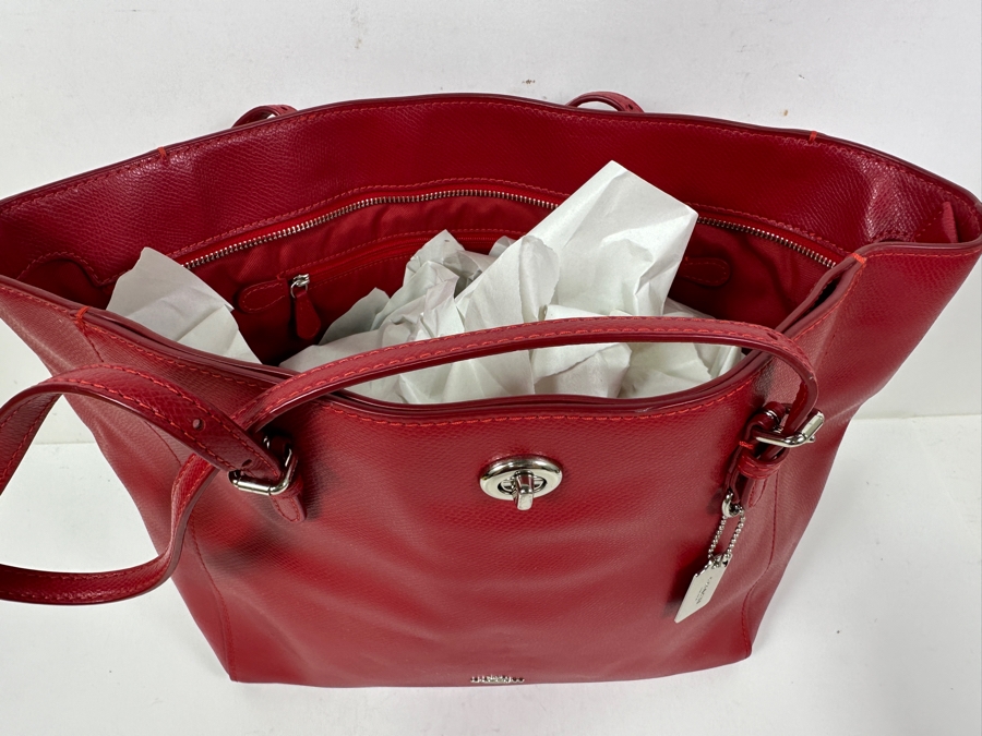 Just Added - Coach Tote Red Handbag [Photo 5]