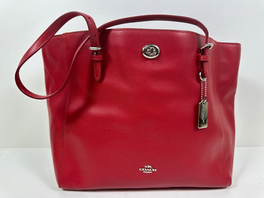 Just Added - Coach Tote Red Handbag [Photo 2]