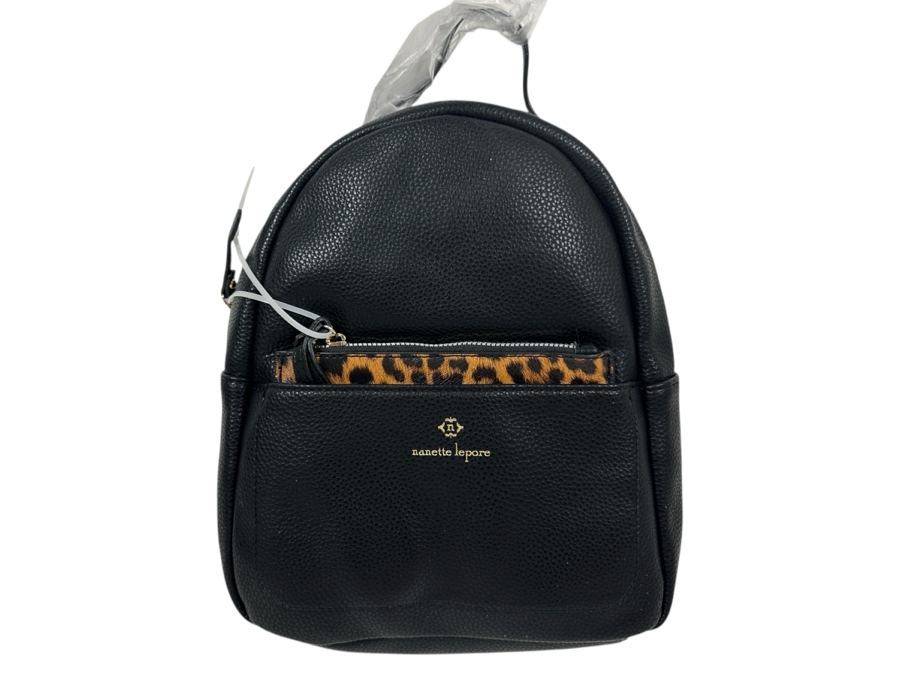 Just Added - New Nanette Lepore Vegan Leather Black/Cheetah Handbag Retails $98 [Photo 1]