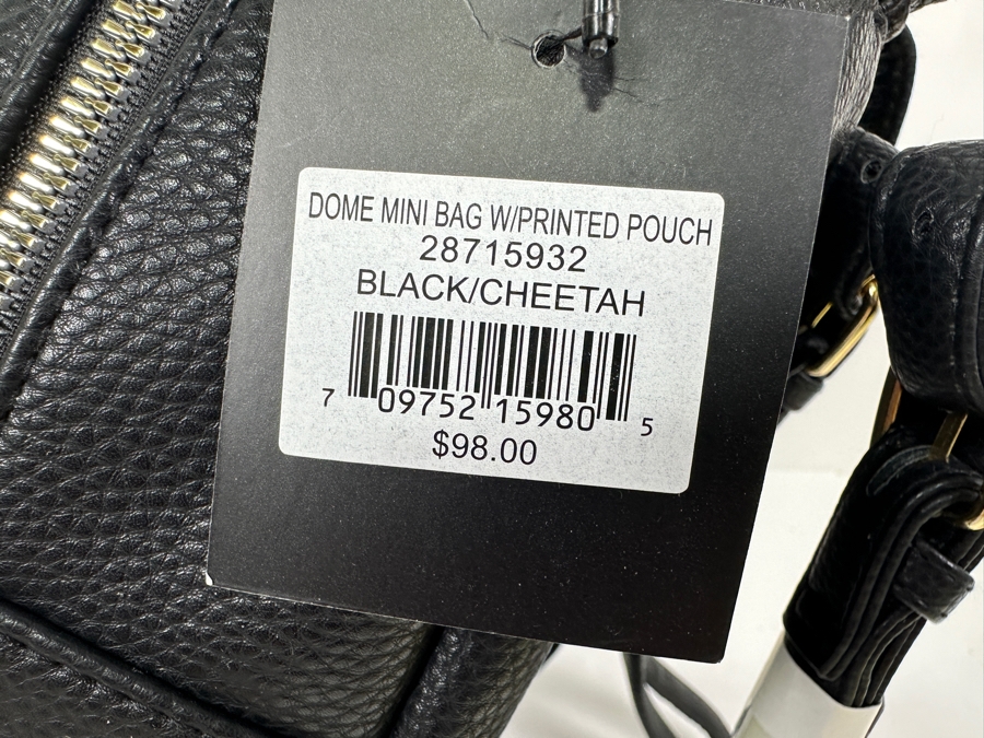 Just Added - New Nanette Lepore Vegan Leather Black/Cheetah Handbag Retails $98 [Photo 4]