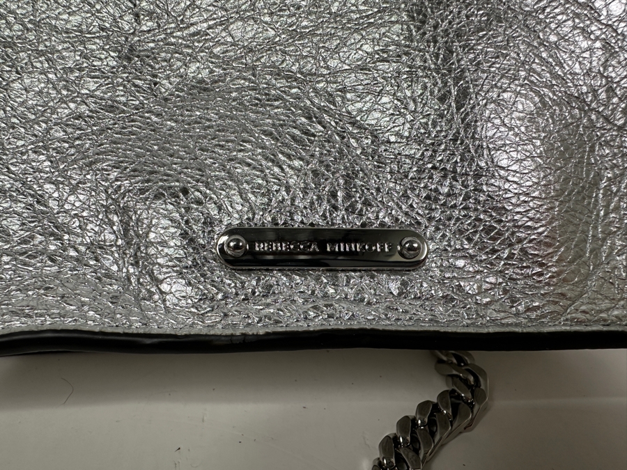Just Added - New Rebecca Minkoff Jean Crossbody Silver/Honey Handbag Retails $198 [Photo 6]