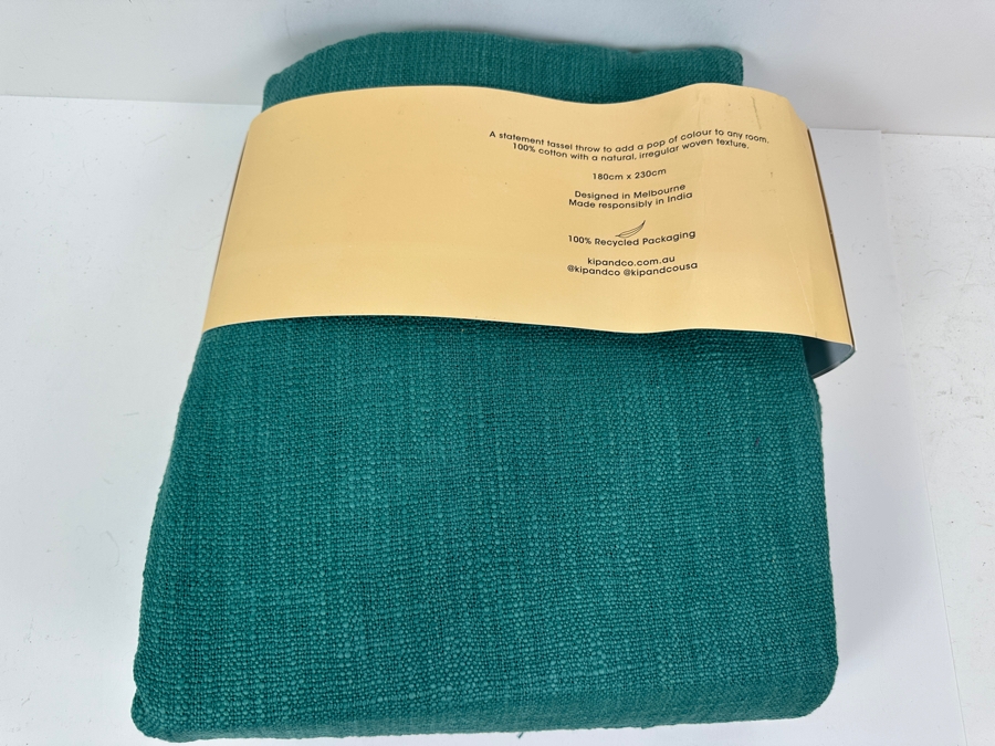 Just Added - New Kip & Co 100% Cotton Tassel Throw 180cm X 230cm [Photo 4]