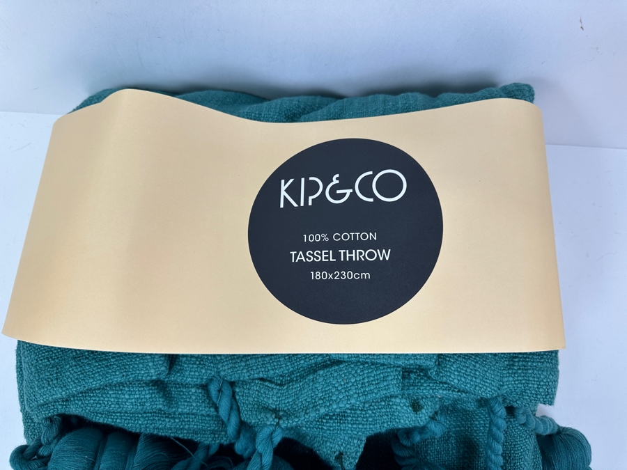 Just Added - New Kip & Co 100% Cotton Tassel Throw 180cm X 230cm [Photo 3]
