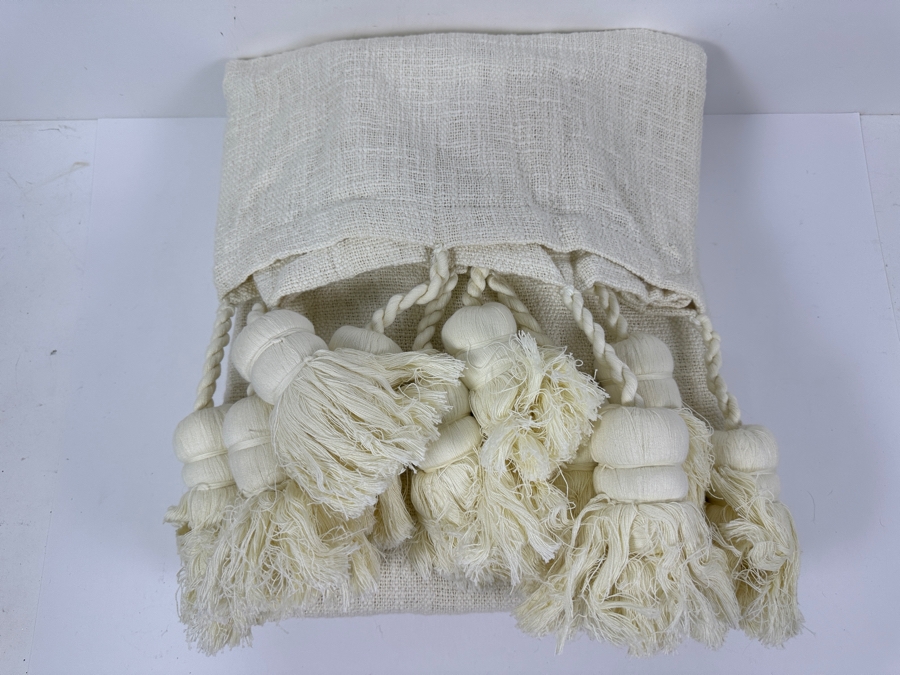 Just Added - New Kip & Co 100% Cotton Tassel Throw 180cm X 230cm [Photo 2]