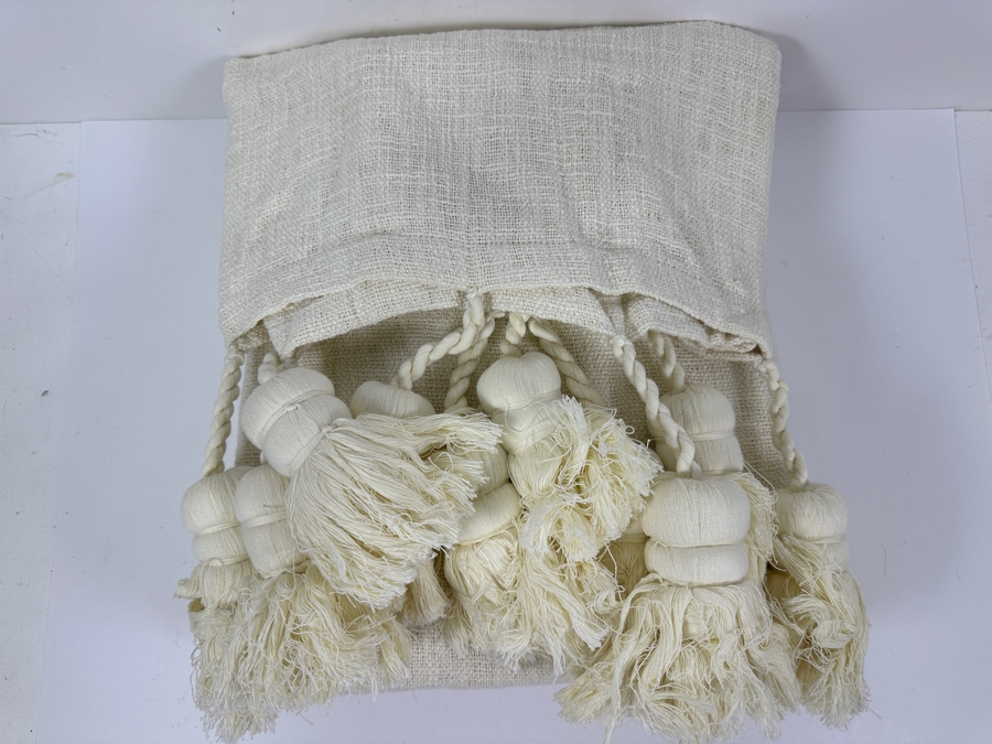 Just Added - New Kip & Co 100% Cotton Tassel Throw 180cm X 230cm [Photo 3]