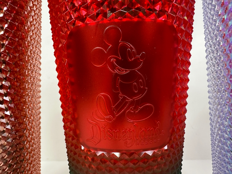 Just Added - (3) New Starbucks Coffee Studded Tumblers Including Center Tumbler Which Is Mickey Mouse Disneyland Resort Branded [Photo 2]