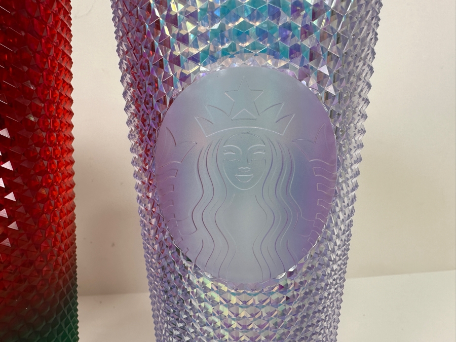 Just Added - (3) New Starbucks Coffee Studded Tumblers Including Center Tumbler Which Is Mickey Mouse Disneyland Resort Branded [Photo 4]