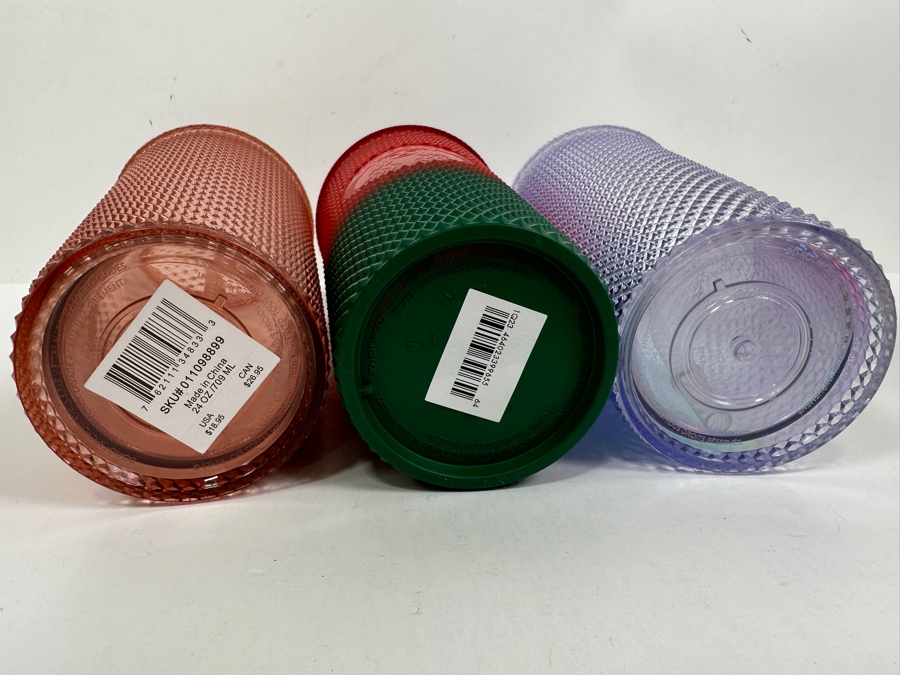 Just Added - (3) New Starbucks Coffee Studded Tumblers Including Center Tumbler Which Is Mickey Mouse Disneyland Resort Branded [Photo 7]