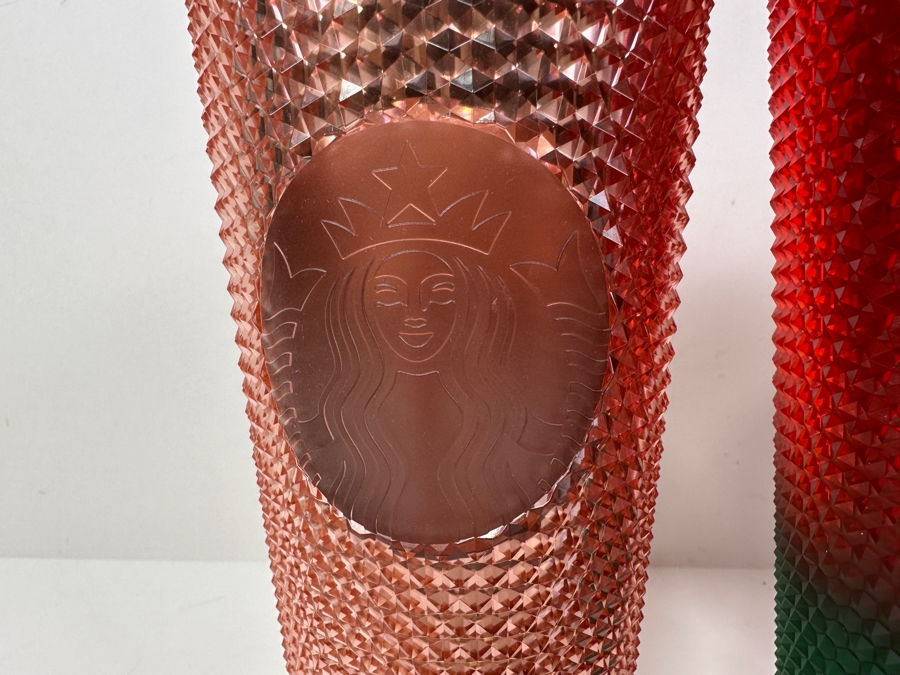 Just Added - (3) New Starbucks Coffee Studded Tumblers Including Center Tumbler Which Is Mickey Mouse Disneyland Resort Branded [Photo 5]