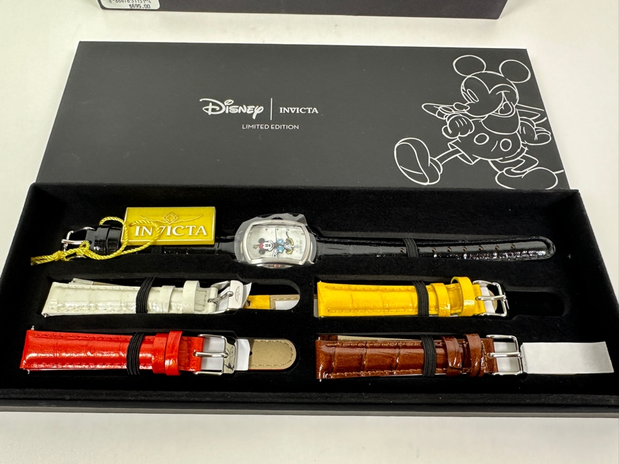 Just Added - New Womens Disney Limited Edition Minnie Moving Arms Watch Set In Silver / Black By Invicta Retails $695 [Photo 4]