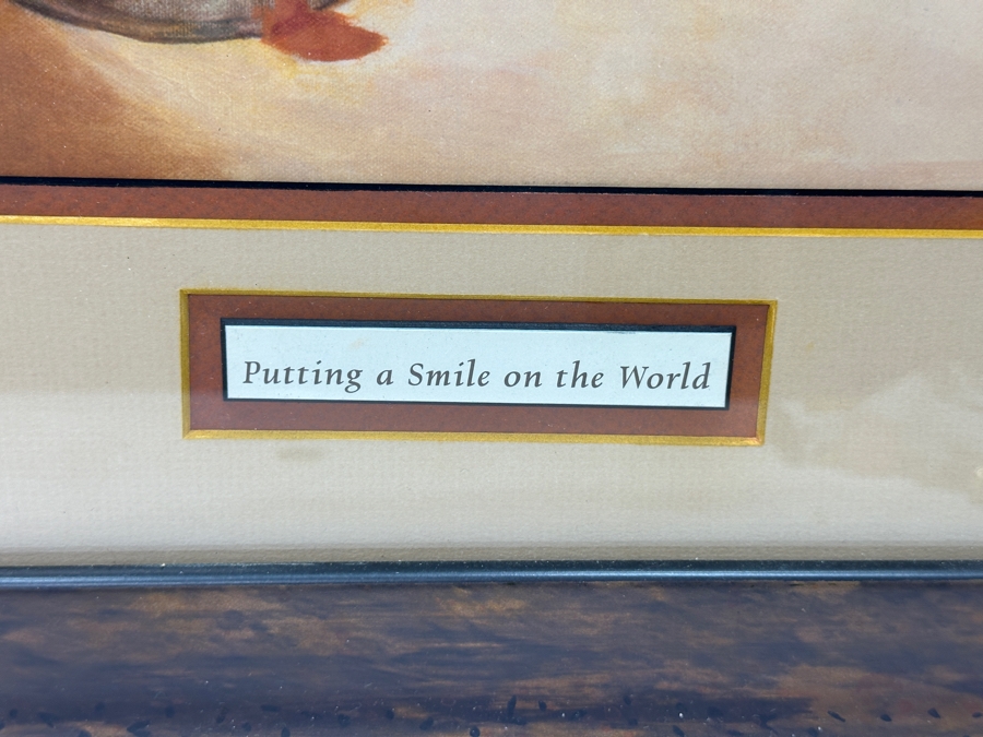 Just Added - Paul Felix Mickey Mouse's 80th Anniversary In 2008 'Putting A Smile On The World' Print Framed 24 X 33.5 [Photo 4]