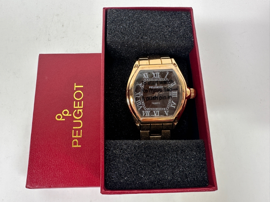Just Added - New Peugeot Women's Tank Dress Watch With Bracelet & Roman Numeral Dial [Photo 2]