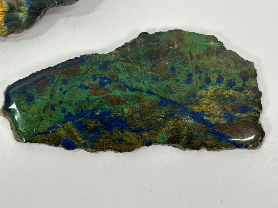 Just Added - Malachite & Azurite Slice And Labradorite Slice [Photo 4]