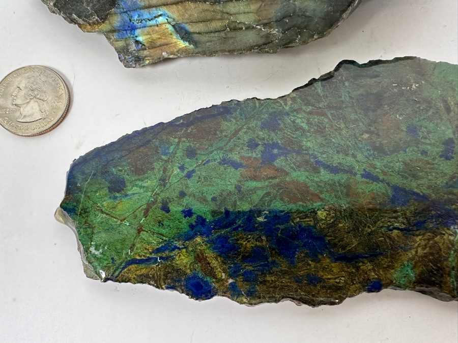 Just Added - Malachite & Azurite Slice And Labradorite Slice [Photo 8]