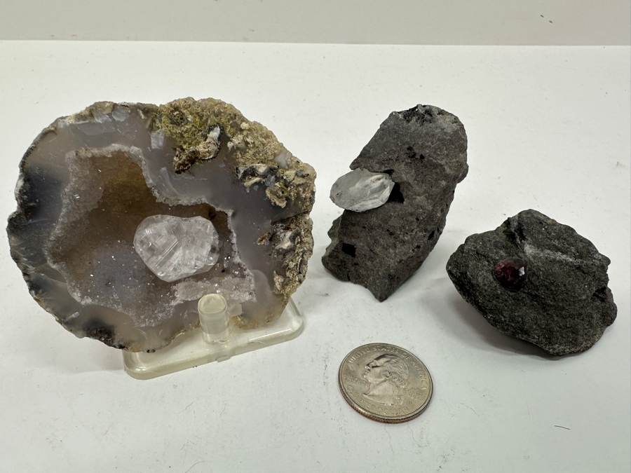 Just Added - Geode / Rocks With Quartz & Purple Stone [Photo 2]