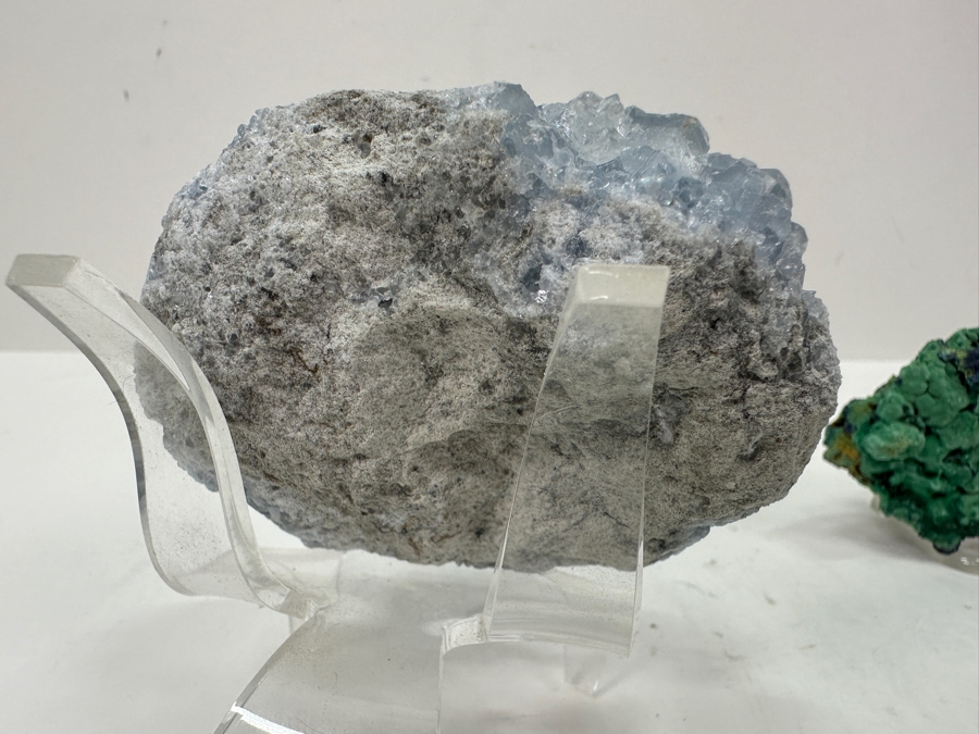 Just Added - Celestite Cluster, Azurite With Malachite & Polished Malachite [Photo 6]