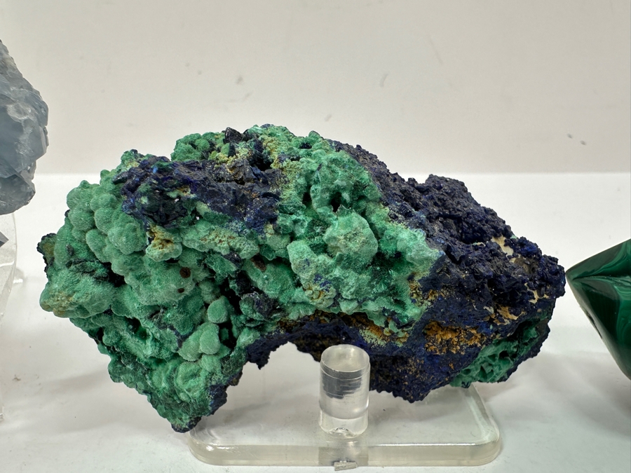 Just Added - Celestite Cluster, Azurite With Malachite & Polished Malachite [Photo 3]