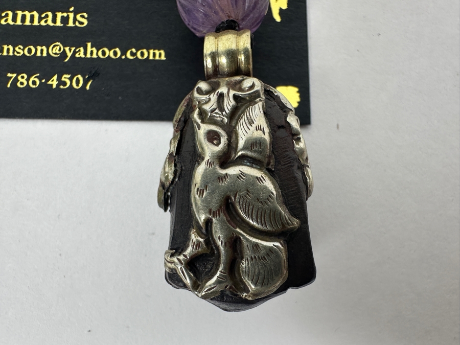 Just Added - Pair Of Handmade Damaris Multi-Stone / Carved Bone Necklaces [Photo 6]