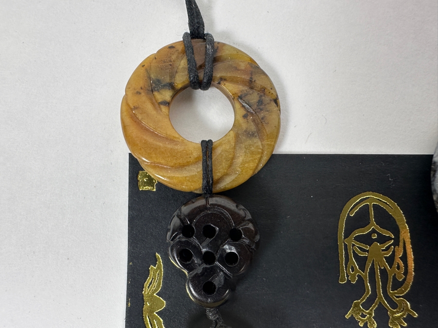 Just Added - Pair Of Handmade Damaris Multi-Stone / Carved Bone Necklaces [Photo 3]