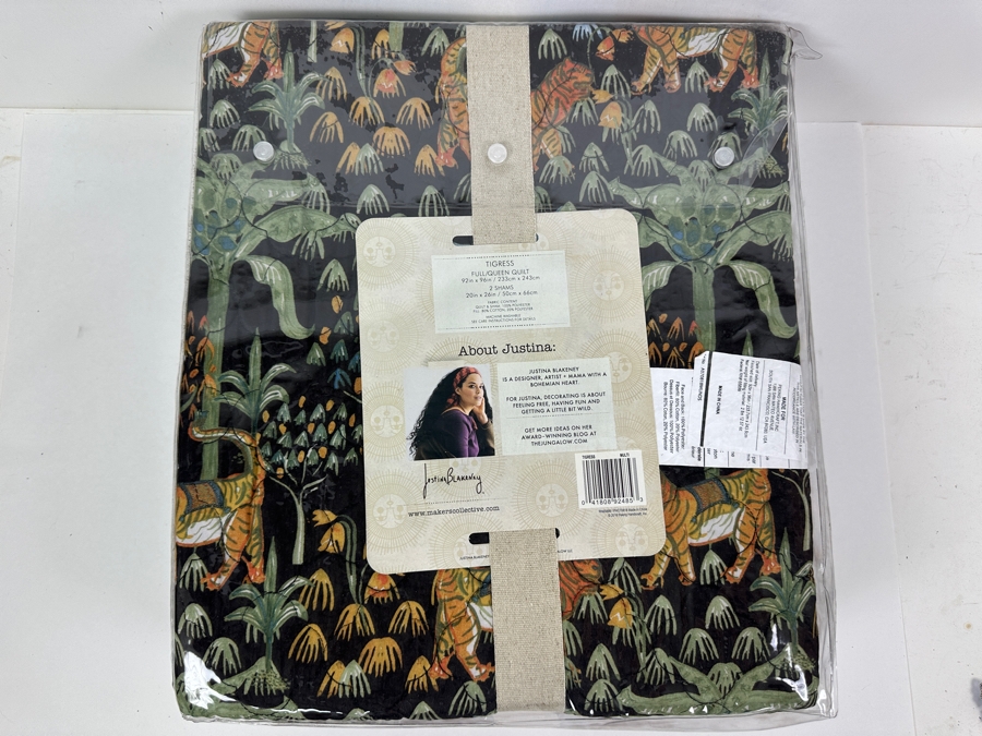 Just Added - New Justina Blakeney Full/Queen Quilt Set Tigress For Makers Collective [Photo 4]