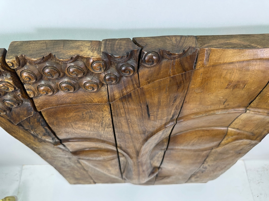 Just Added - Relief Carved Wooden Buddha Wall Plaque 24W X 30H X 2.5D Retails $395 [Photo 4]