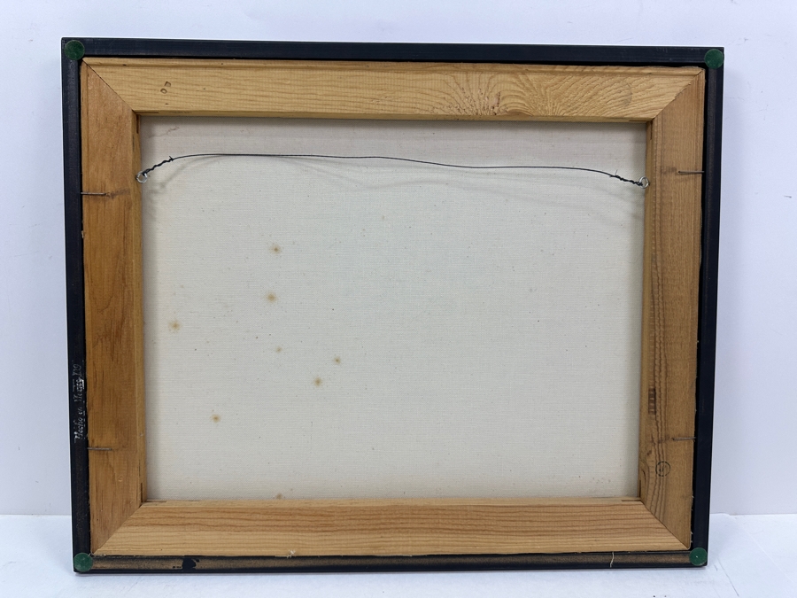 Just Added - Original Seascape Ocean Oil Painting On Canvas Unsigned 20 X 16 [Photo 5]