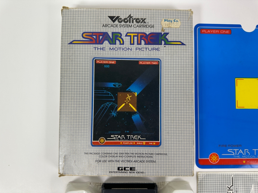 Vintage 1982 Vectrex Star Trek The Motion Picture Arcade System Video Game Cartridge With Original Box, Screen Overlay & Instruction Manual - Vectrex Was The Only Home Market Vector Display-Based Stand Alone Gaming Platform [Photo 2]
