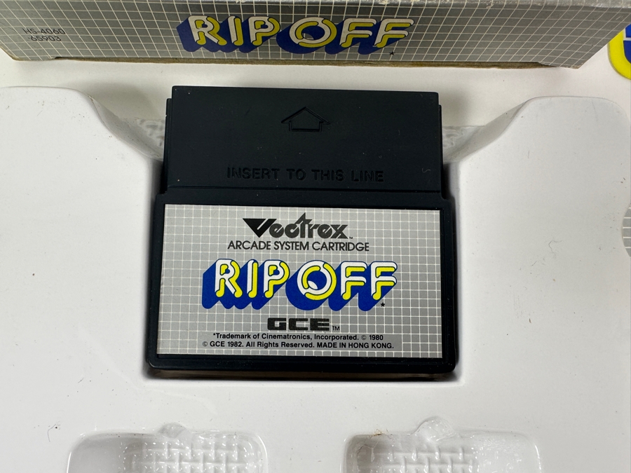 Vintage 1982 Vectrex Rip Off Arcade System Video Game Cartridge With Original Box, Screen Overlay & Instruction Manual - Vectrex Was The Only Home Market Vector Display-Based Stand Alone Gaming Platform [Photo 3]