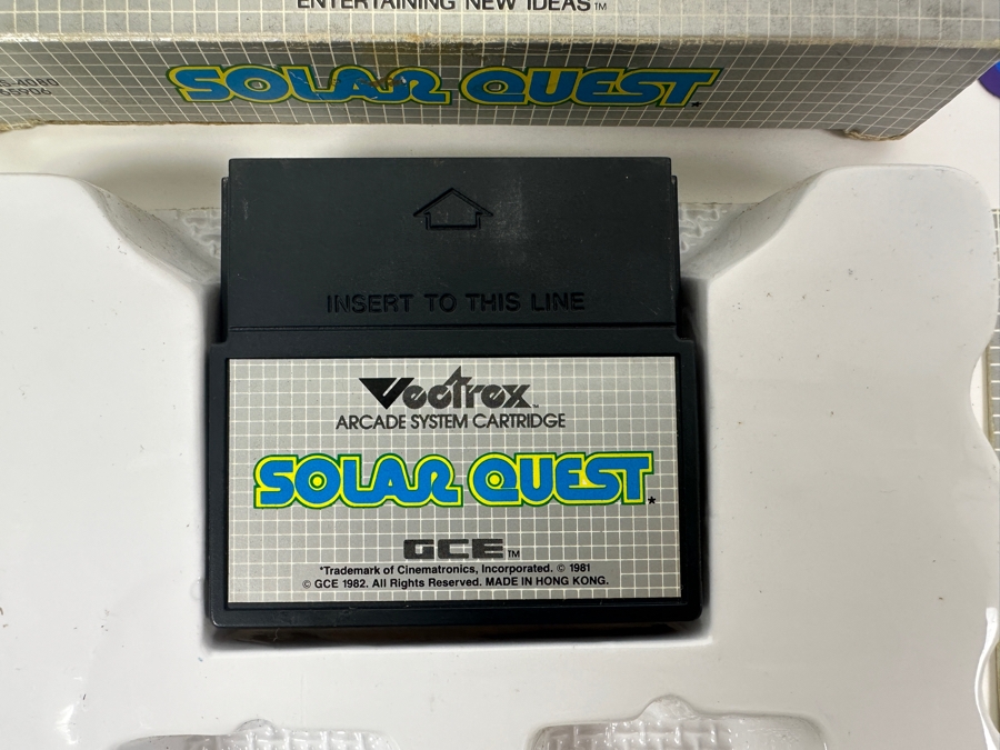 Vintage 1982 Vectrex Solar Quest Arcade System Video Game Cartridge With Original Box, Screen Overlay & Instruction Manual - Vectrex Was The Only Home Market Vector Display-Based Stand Alone Gaming Platform [Photo 3]